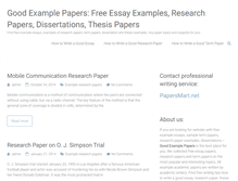 Tablet Screenshot of goodexamplepapers.com